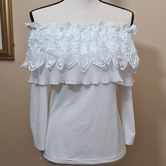 Pastels Clothing Tops - White Elegant White Blouse